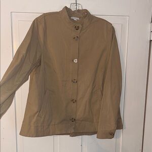 J. JILL Women’s Khaki Jacket Size Small Button Front Preppy Minimalist